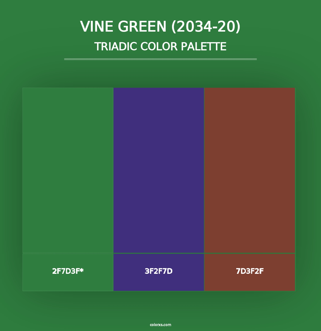 Vine Green (2034-20) - Triadic Color Palette