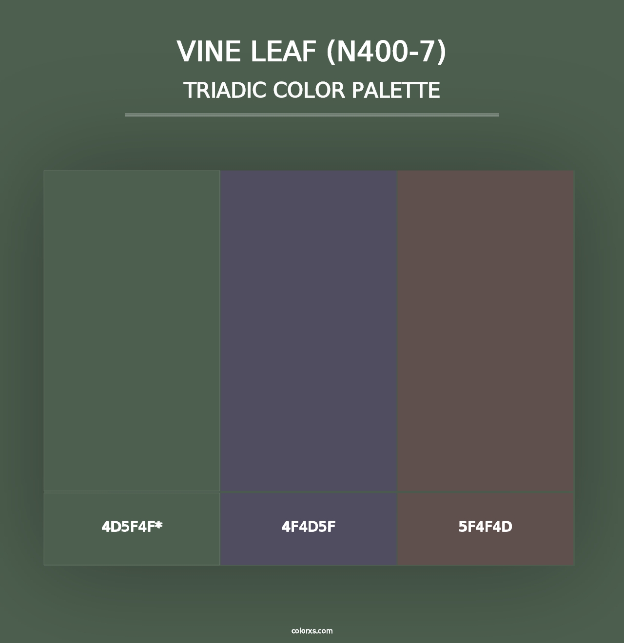 Vine Leaf (N400-7) - Triadic Color Palette