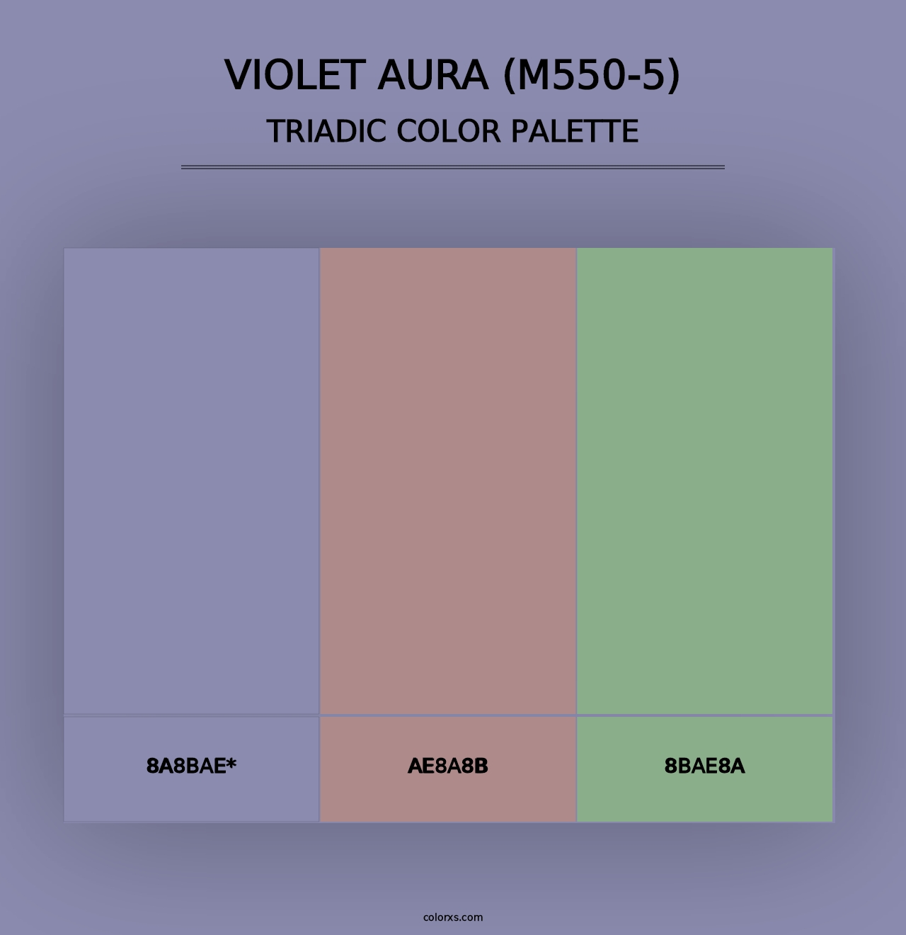 Violet Aura (M550-5) - Triadic Color Palette