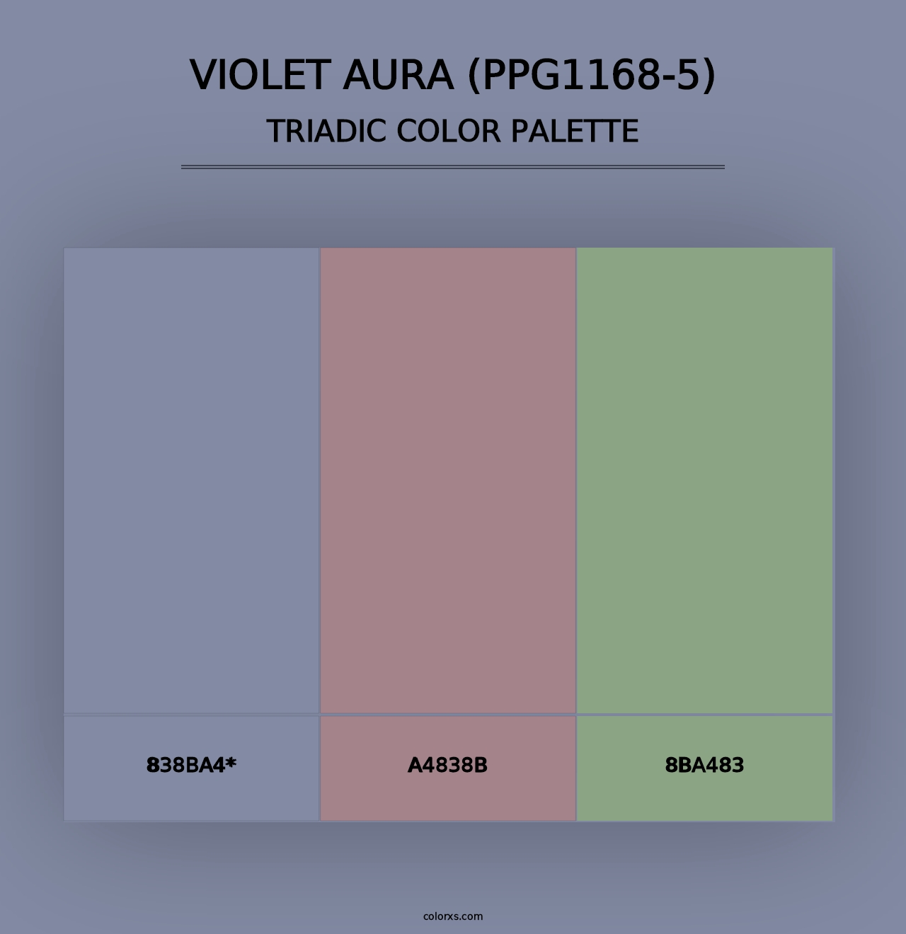 Violet Aura (PPG1168-5) - Triadic Color Palette