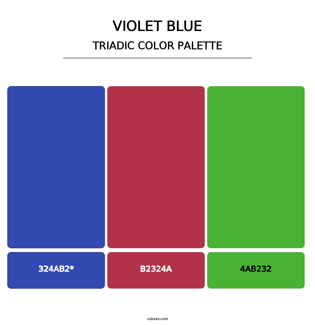 Violet Blue - Triadic Color Palette