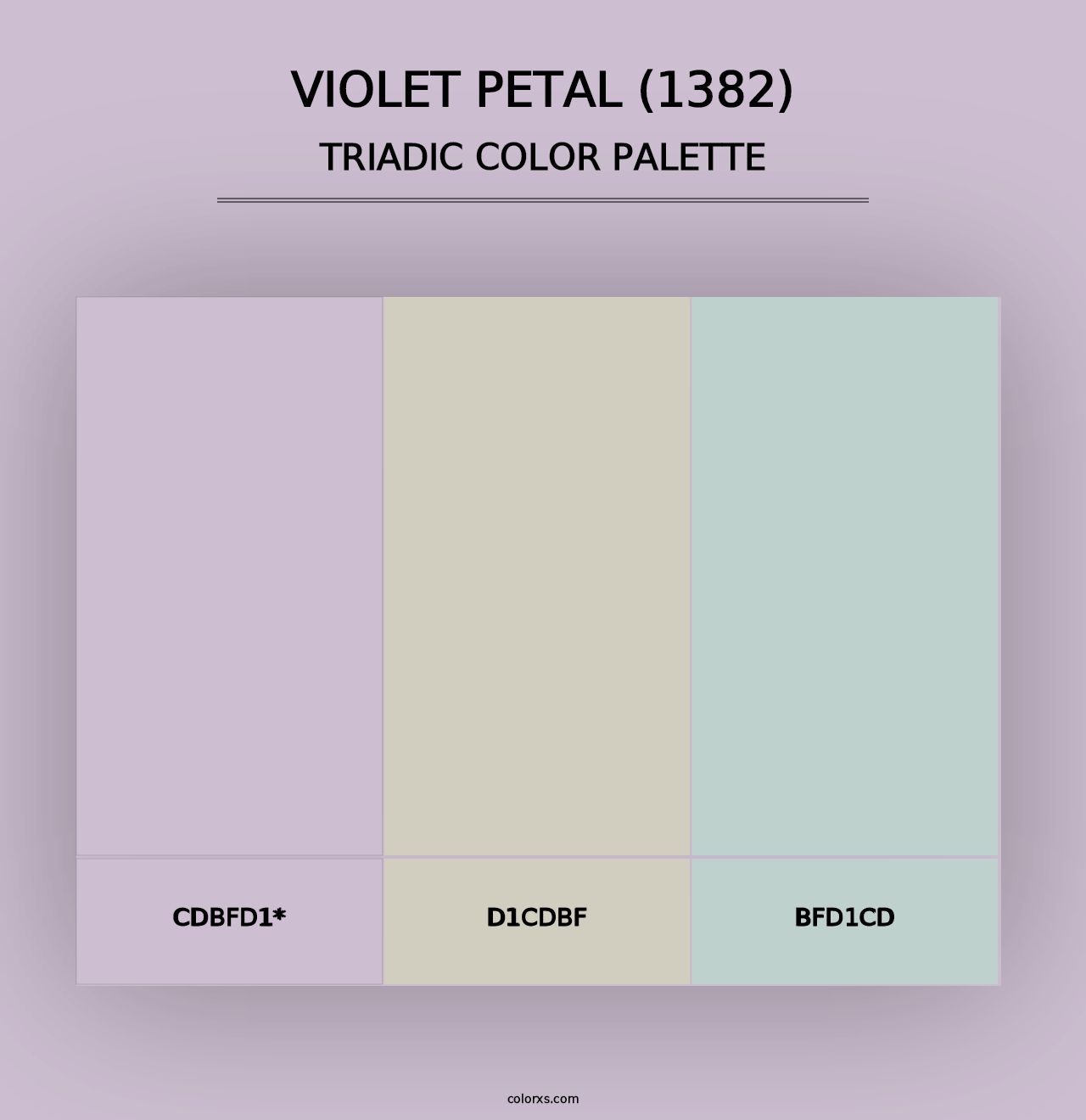 Violet Petal (1382) - Triadic Color Palette