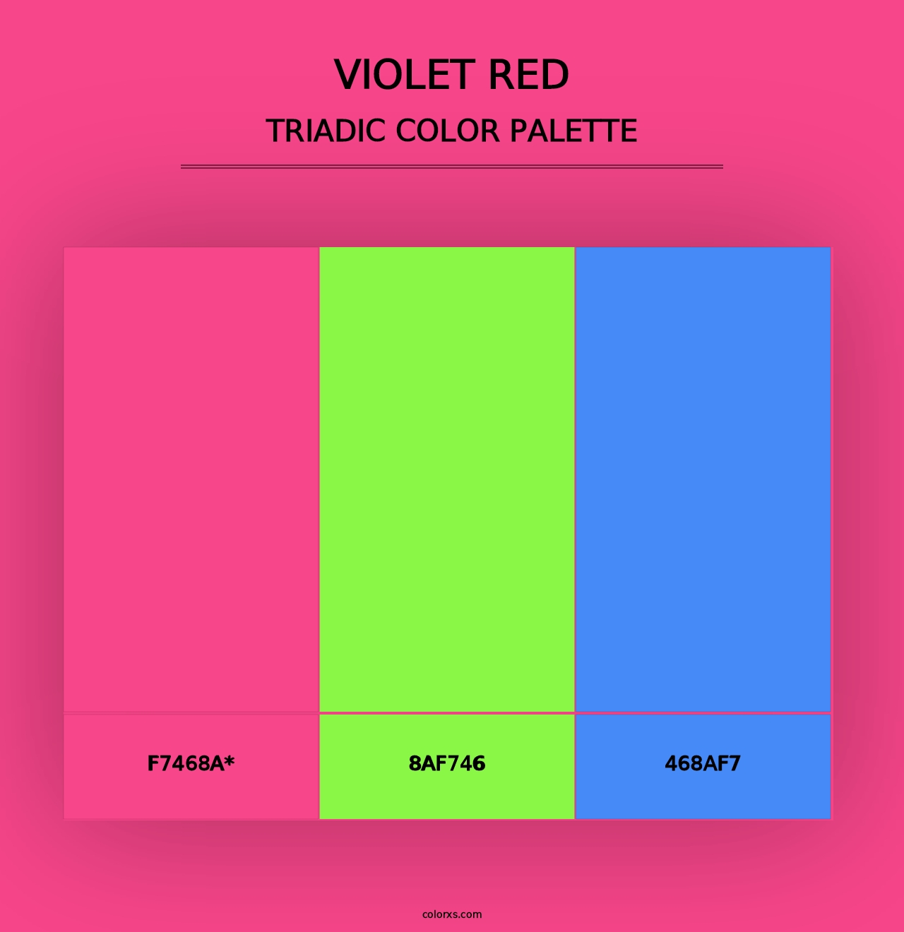 Violet Red - Triadic Color Palette