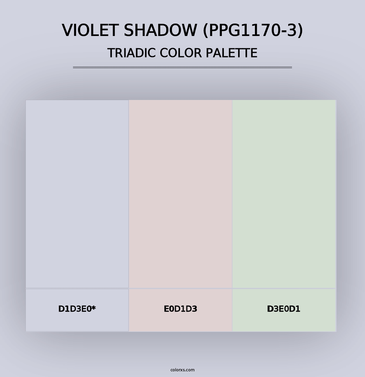 Violet Shadow (PPG1170-3) - Triadic Color Palette