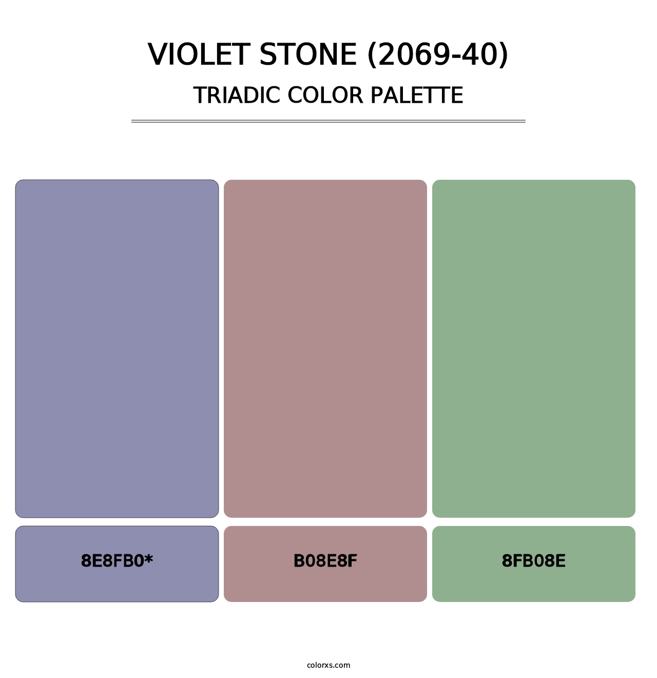 Violet Stone (2069-40) - Triadic Color Palette