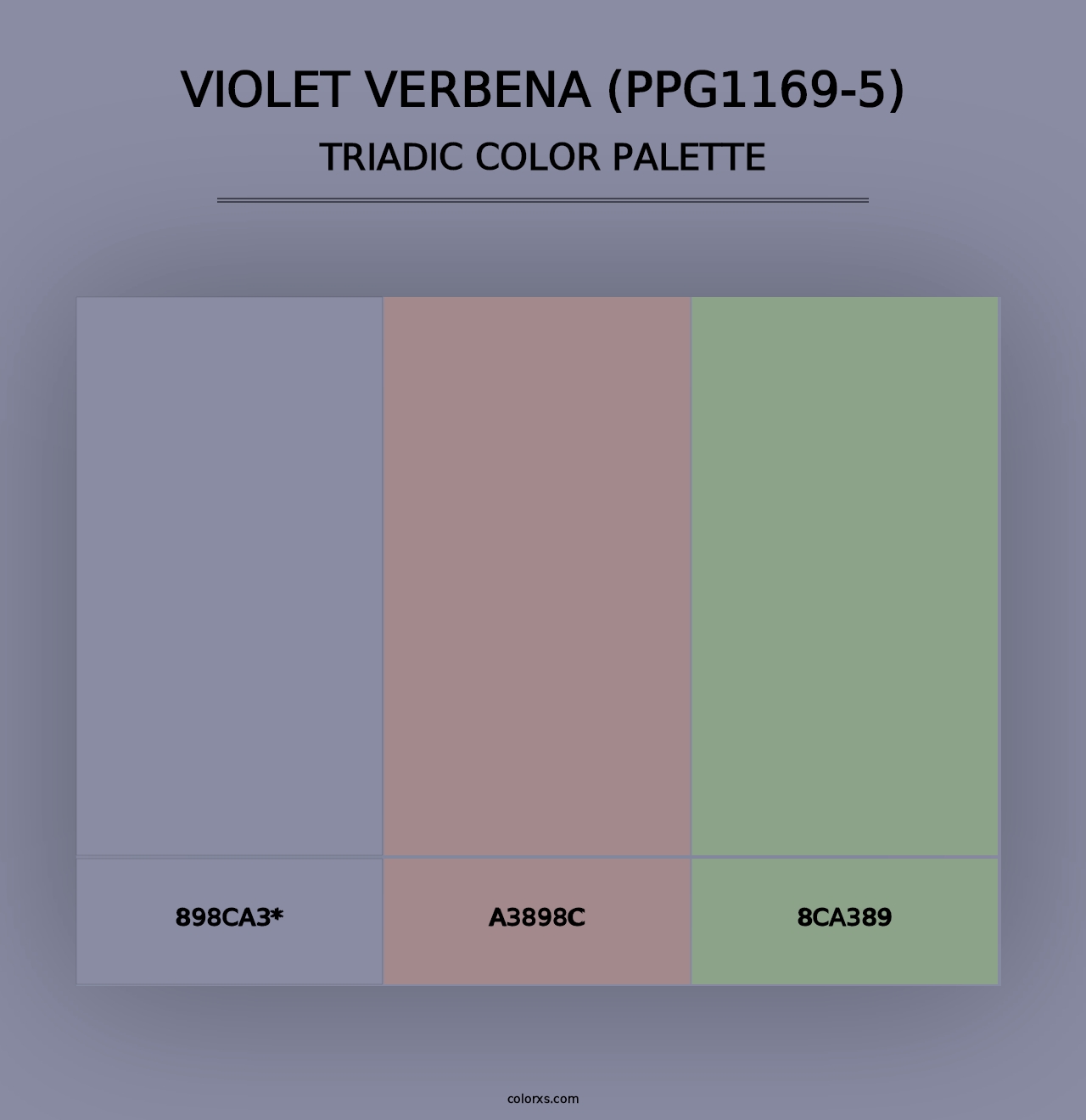 Violet Verbena (PPG1169-5) - Triadic Color Palette