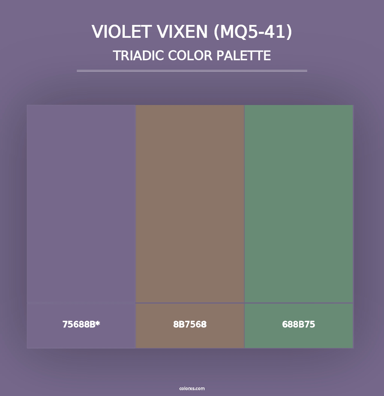 Violet Vixen (MQ5-41) - Triadic Color Palette