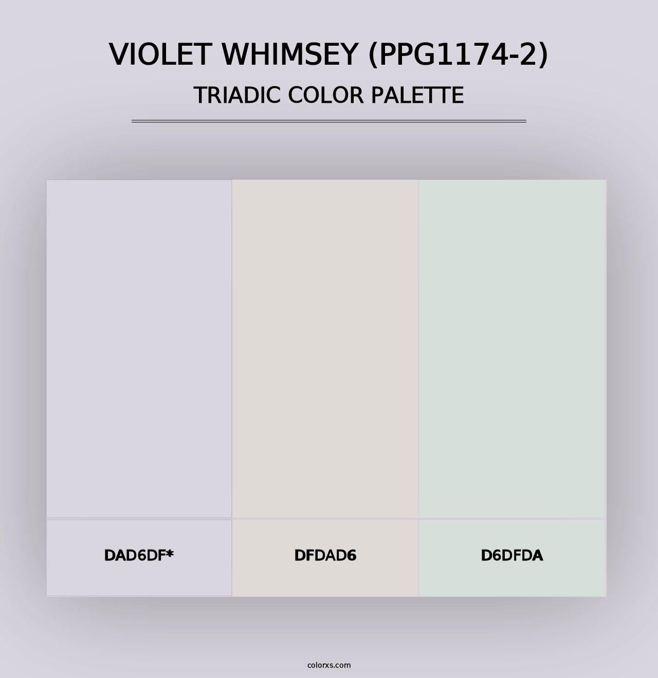 Violet Whimsey (PPG1174-2) - Triadic Color Palette