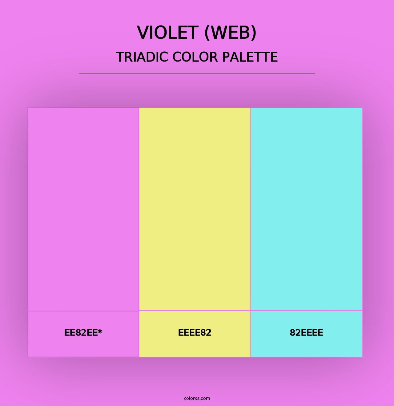 Violet (web) - Triadic Color Palette