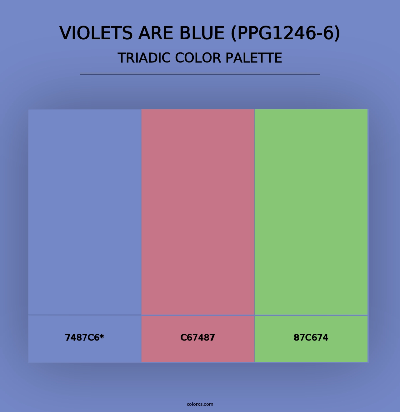 Violets Are Blue (PPG1246-6) - Triadic Color Palette