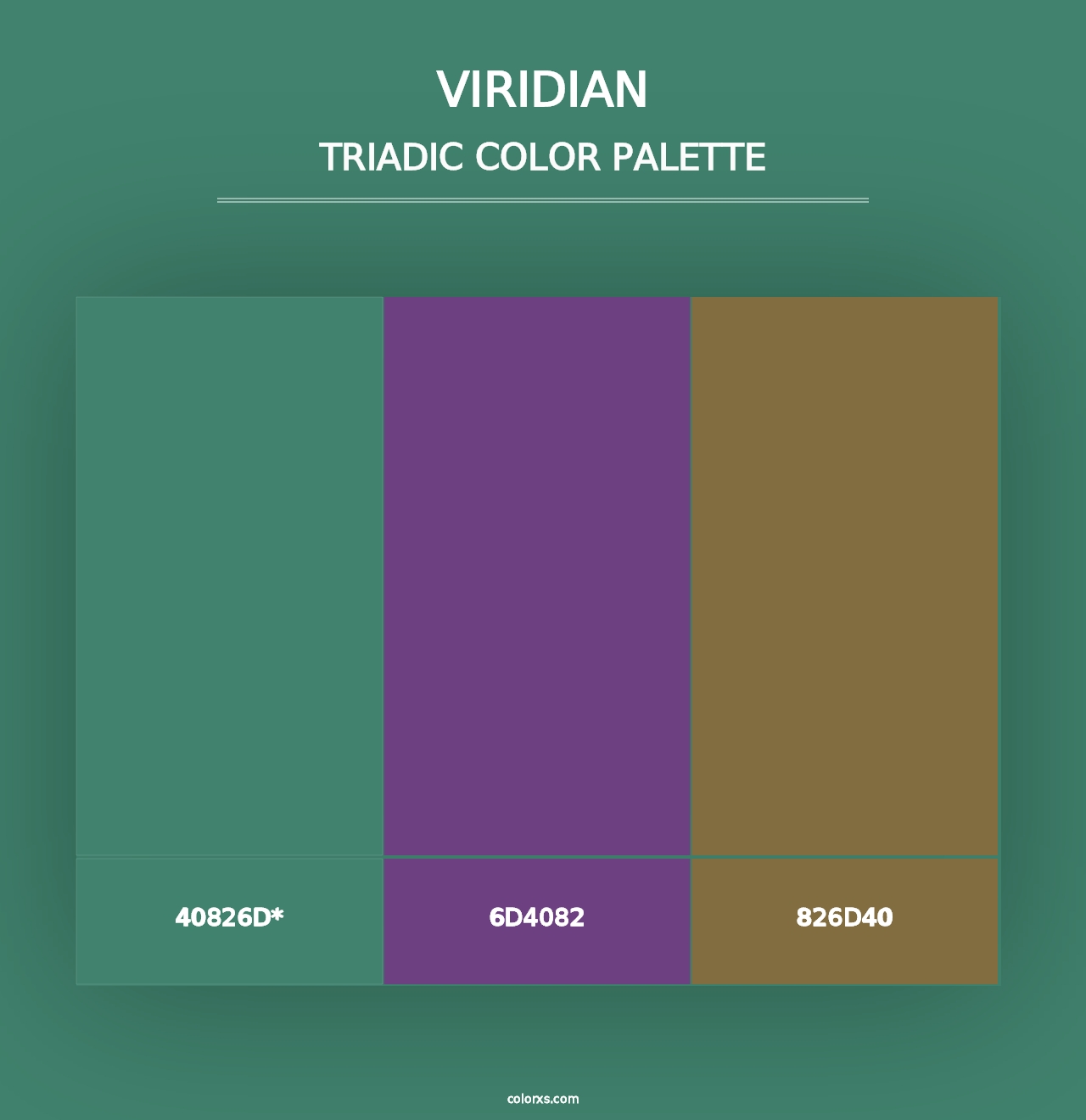 Viridian - Triadic Color Palette