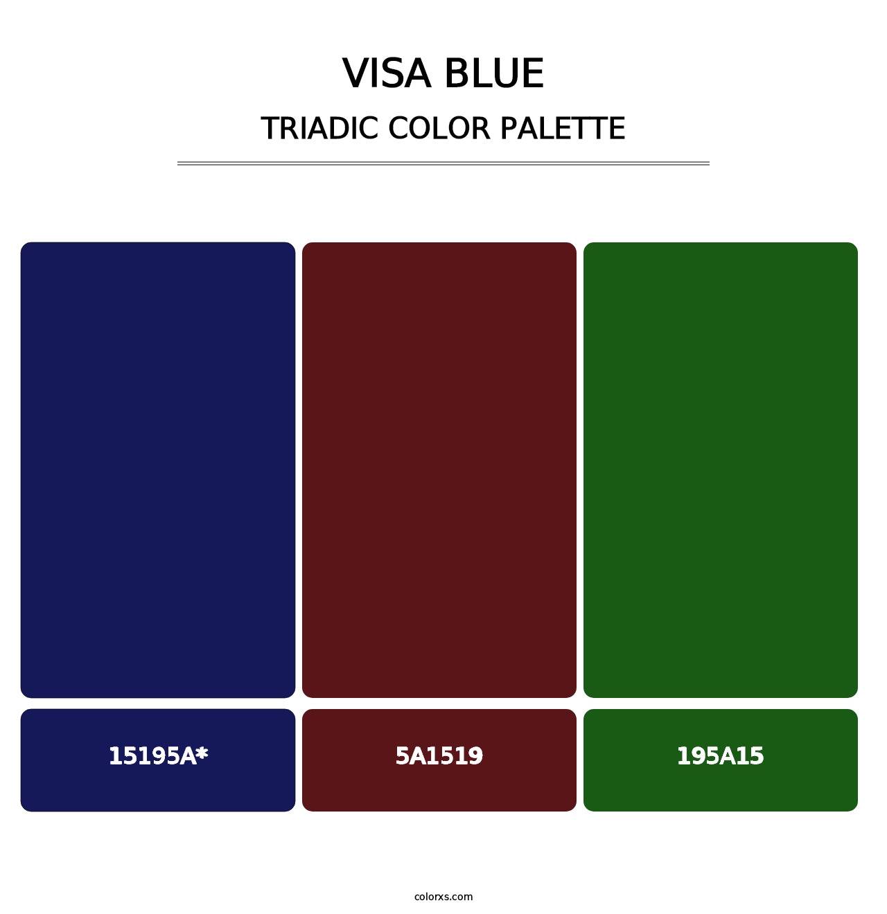 Visa Blue - Triadic Color Palette