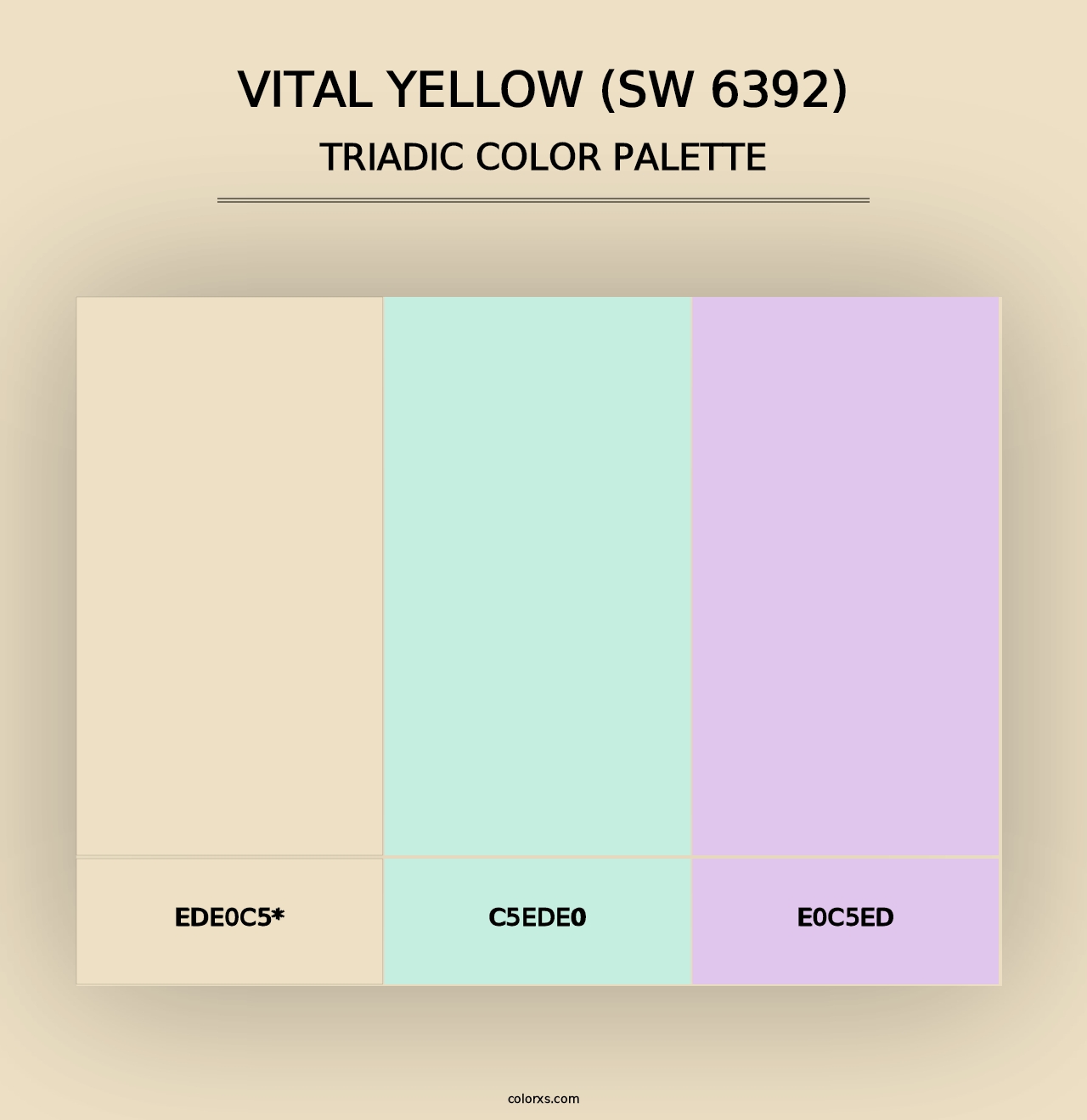 Vital Yellow (SW 6392) - Triadic Color Palette