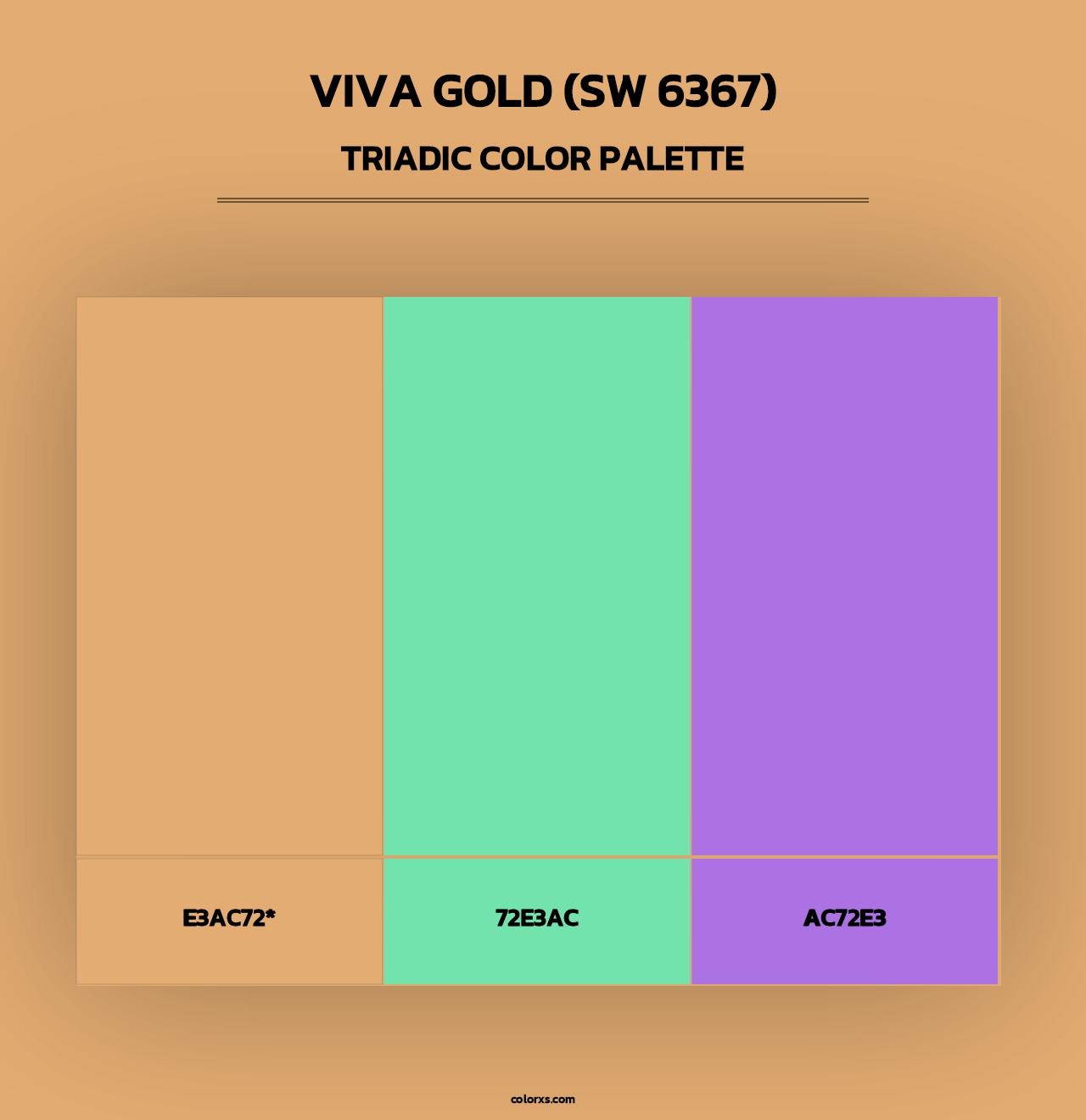 Viva Gold (SW 6367) - Triadic Color Palette