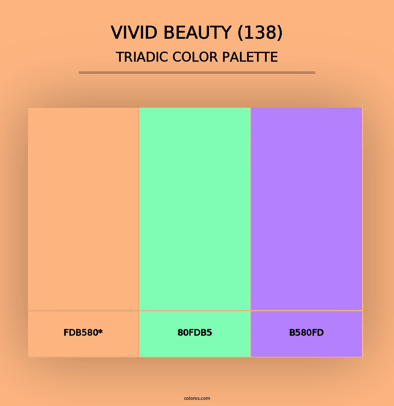 Vivid Beauty (138) - Triadic Color Palette