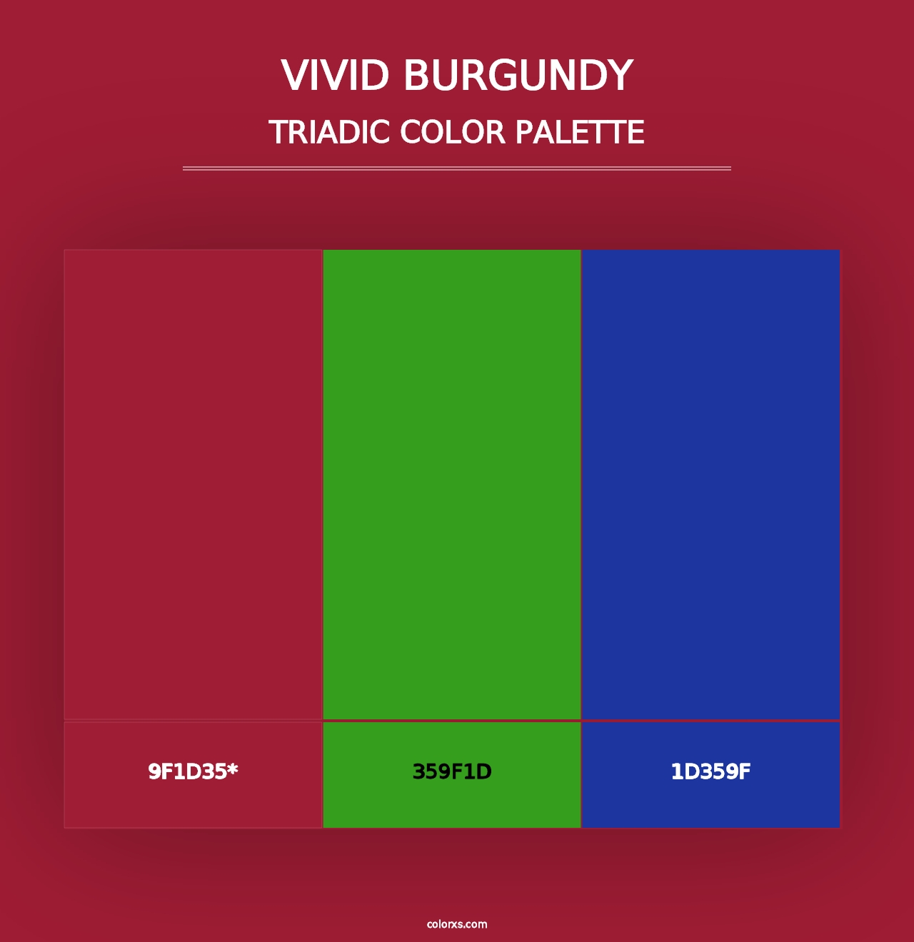 Vivid Burgundy - Triadic Color Palette