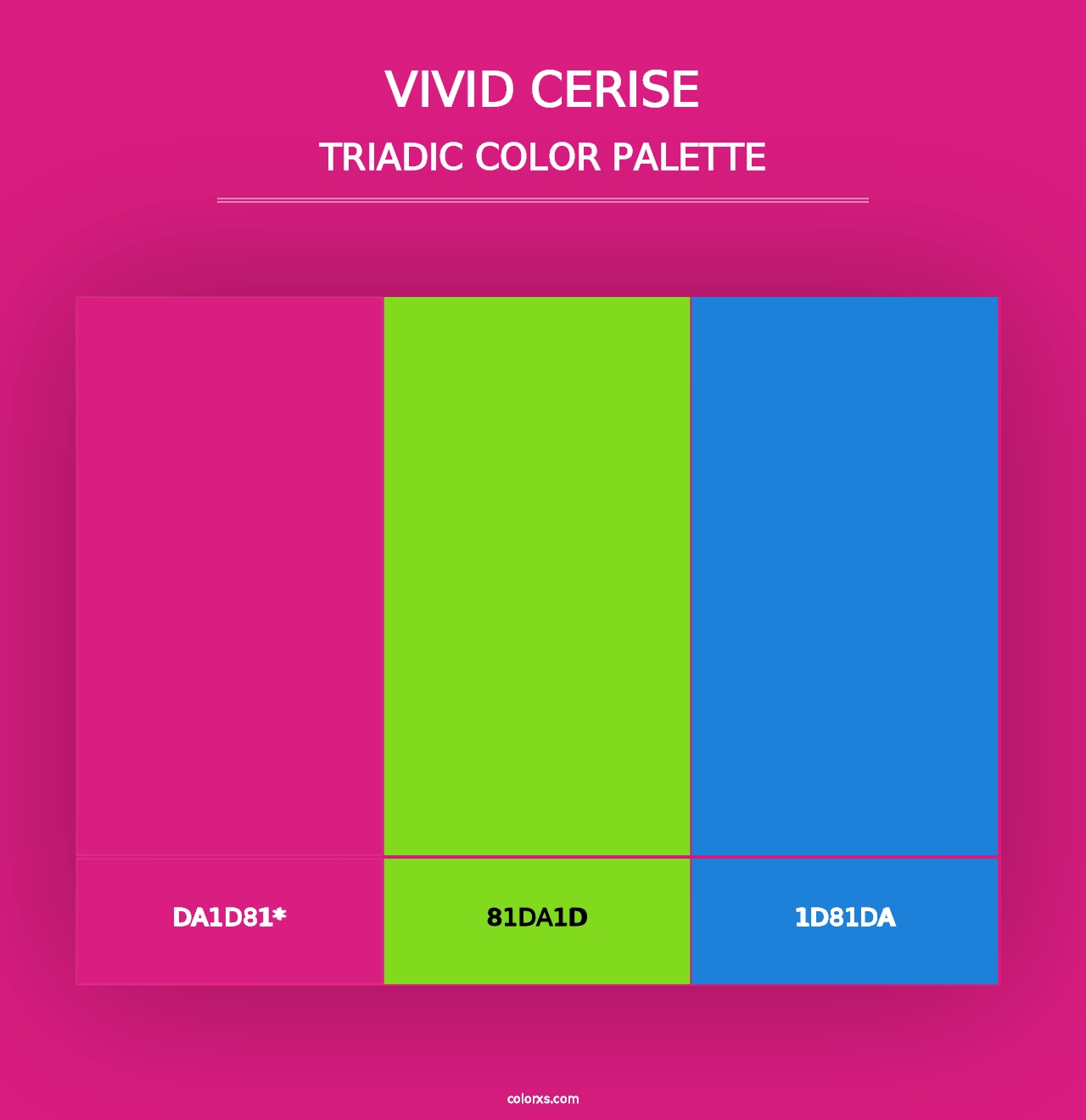 Vivid Cerise - Triadic Color Palette