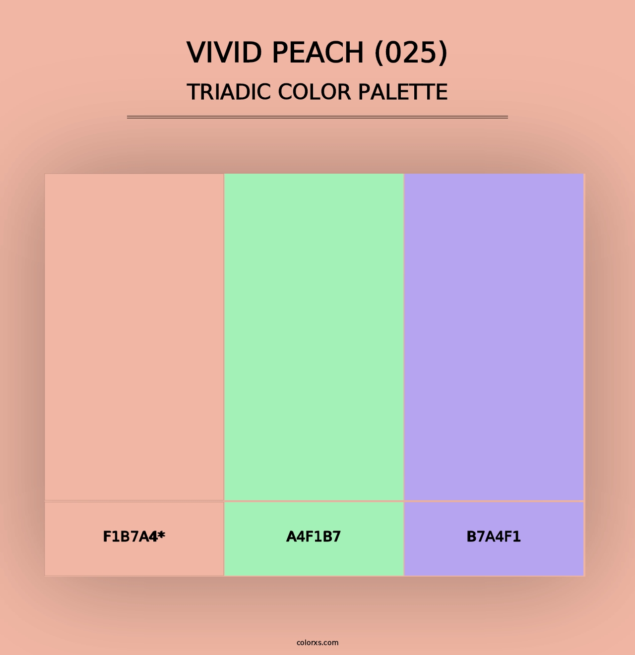 Vivid Peach (025) - Triadic Color Palette