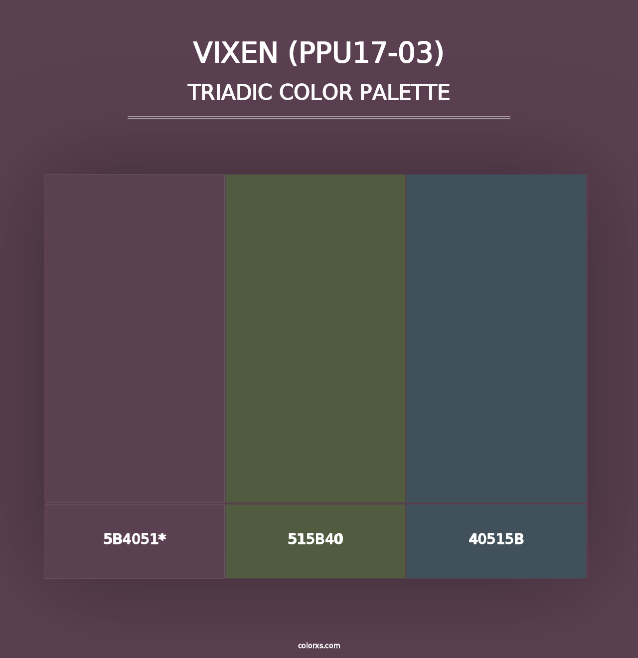 Vixen (PPU17-03) - Triadic Color Palette