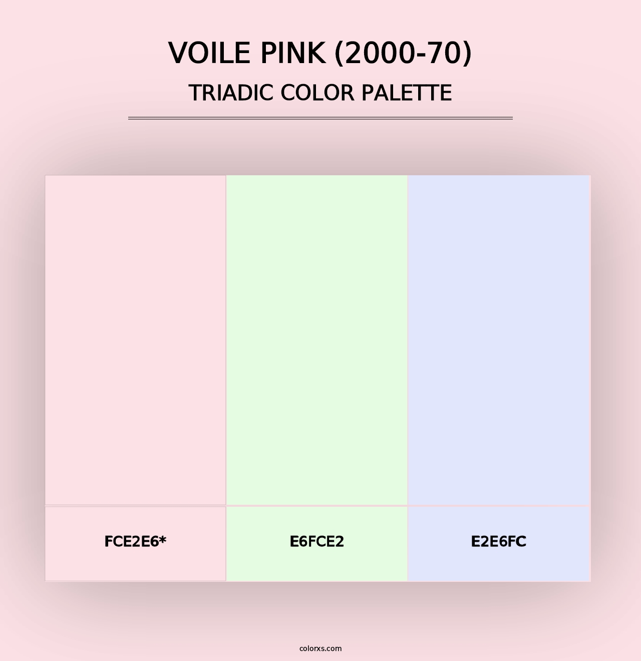 Voile Pink (2000-70) - Triadic Color Palette