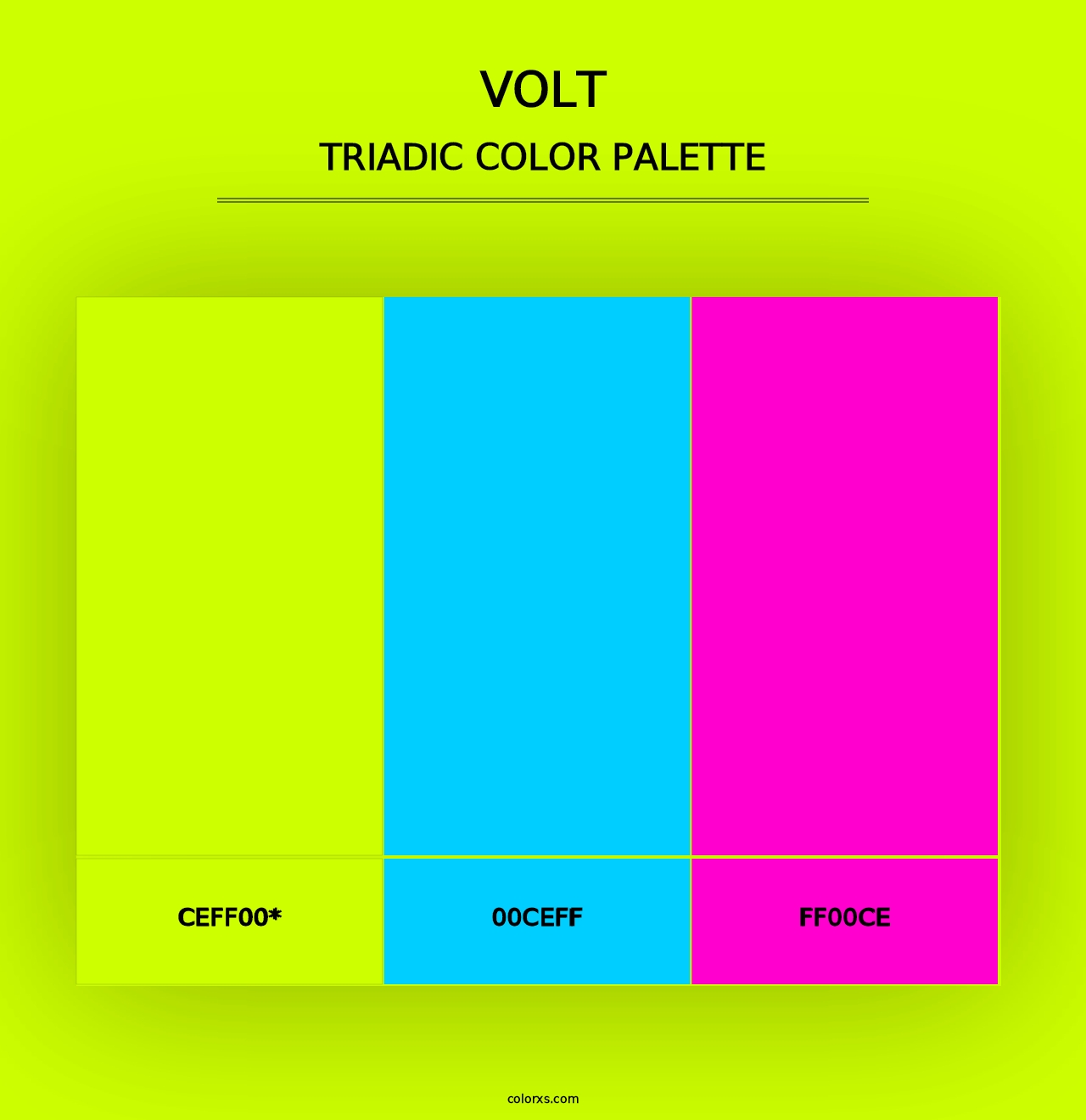 Volt - Triadic Color Palette