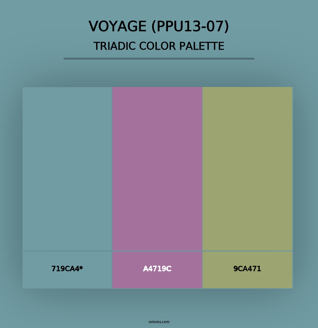 Voyage (PPU13-07) - Triadic Color Palette