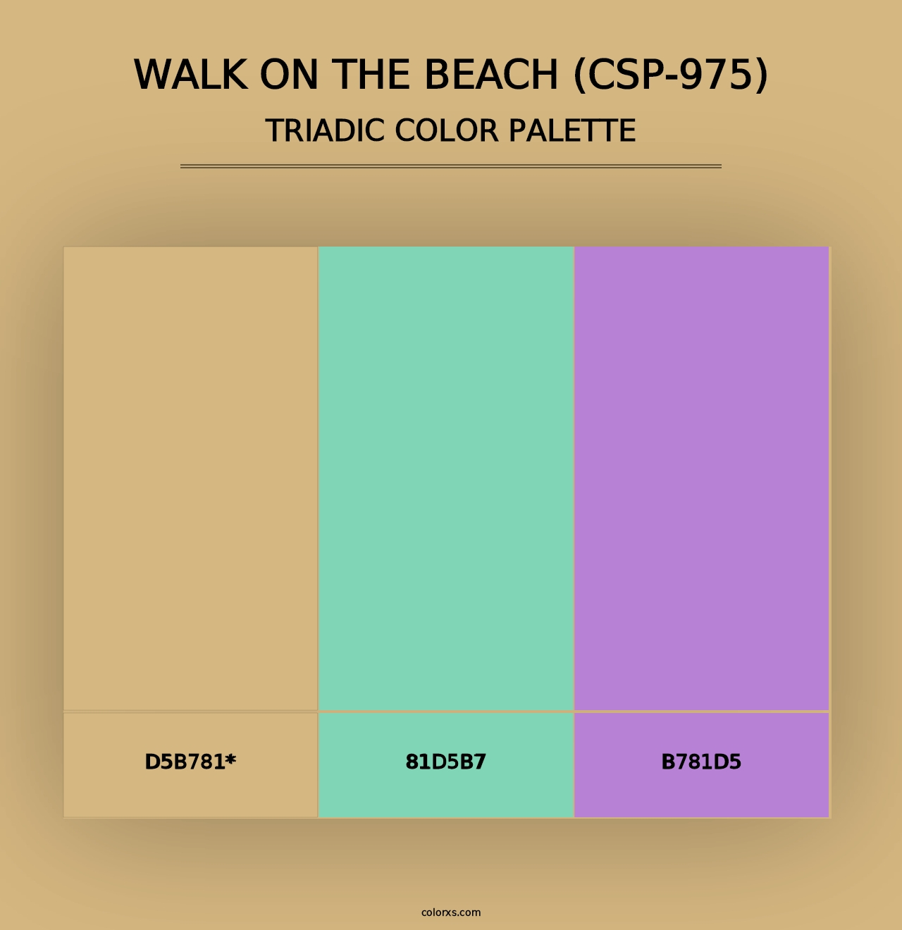 Walk on the Beach (CSP-975) - Triadic Color Palette