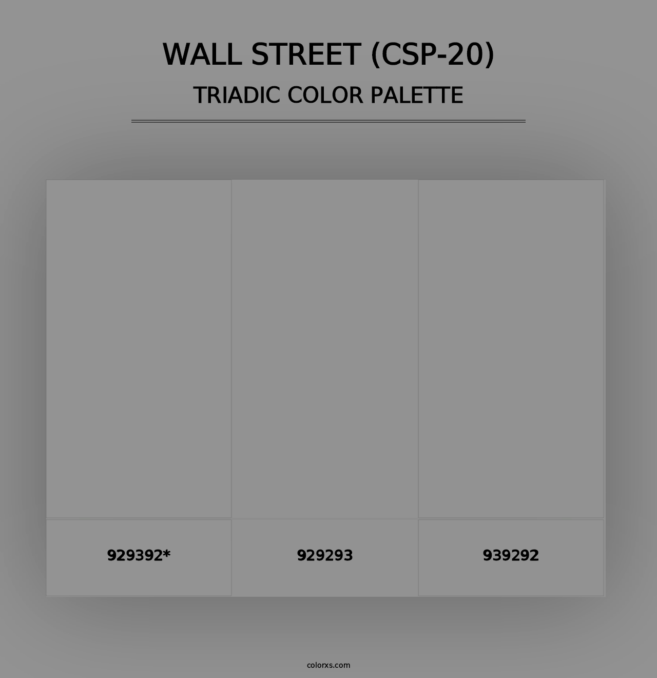 Wall Street (CSP-20) - Triadic Color Palette