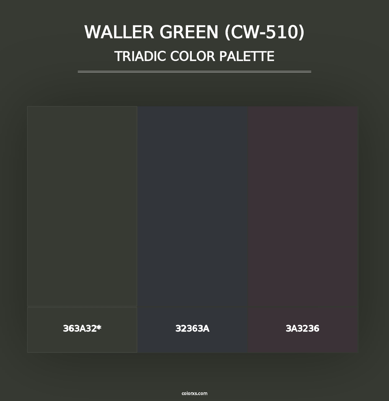 Waller Green (CW-510) - Triadic Color Palette