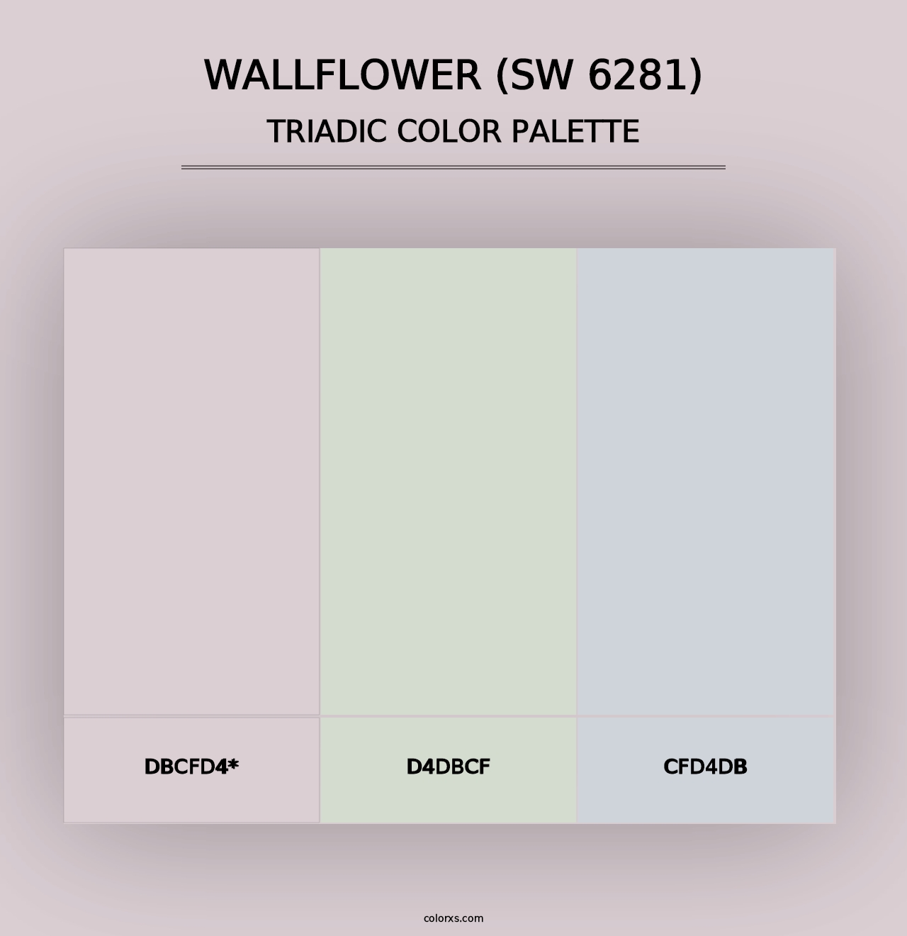 Wallflower (SW 6281) - Triadic Color Palette