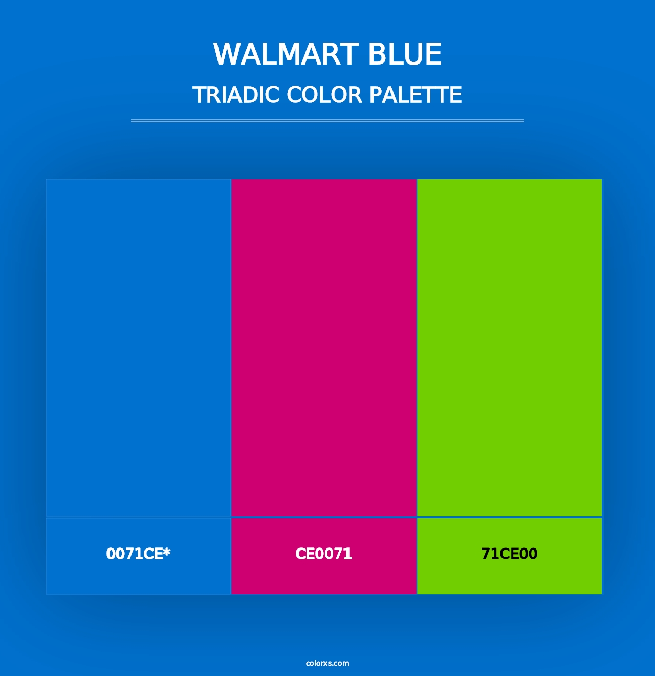 Walmart Blue - Triadic Color Palette