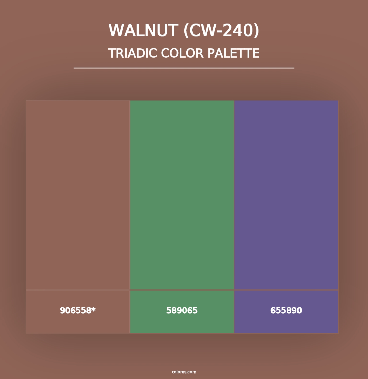 Walnut (CW-240) - Triadic Color Palette