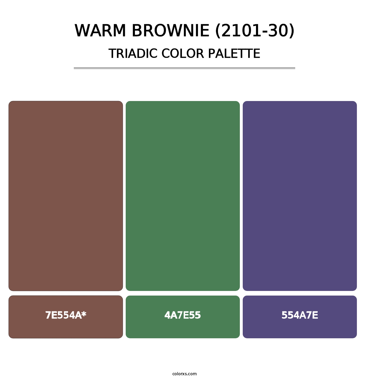 Warm Brownie (2101-30) - Triadic Color Palette