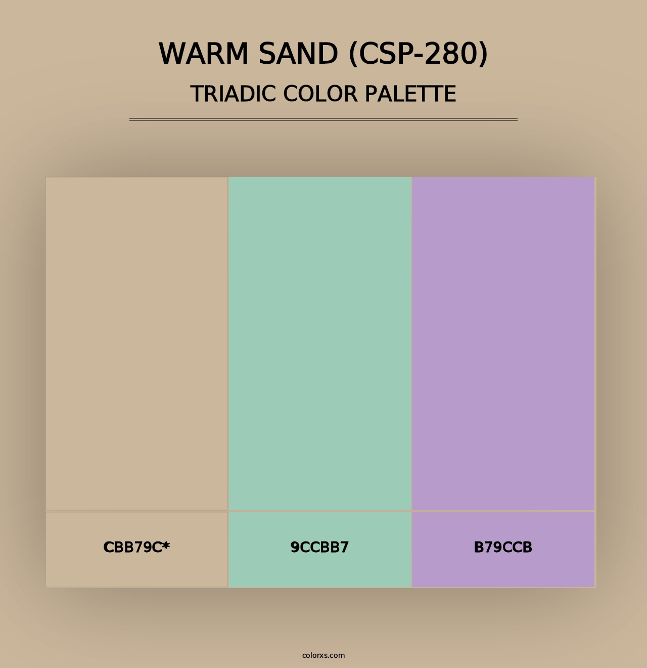 Warm Sand (CSP-280) - Triadic Color Palette