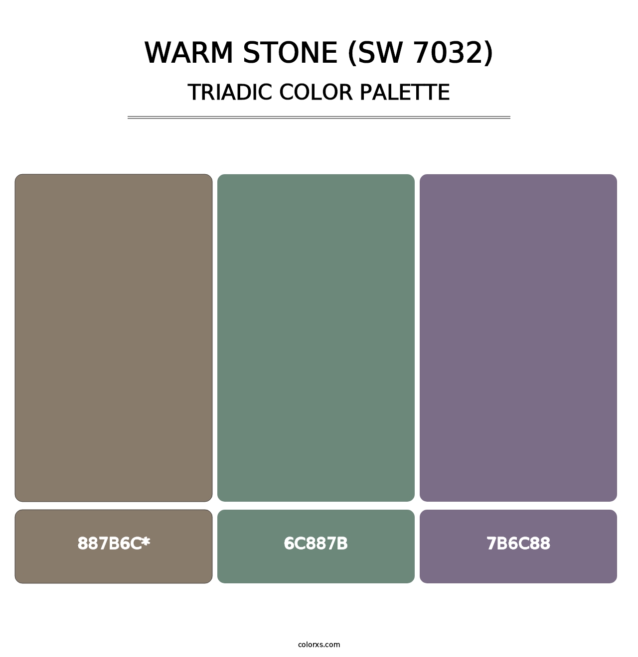 Warm Stone (SW 7032) - Triadic Color Palette