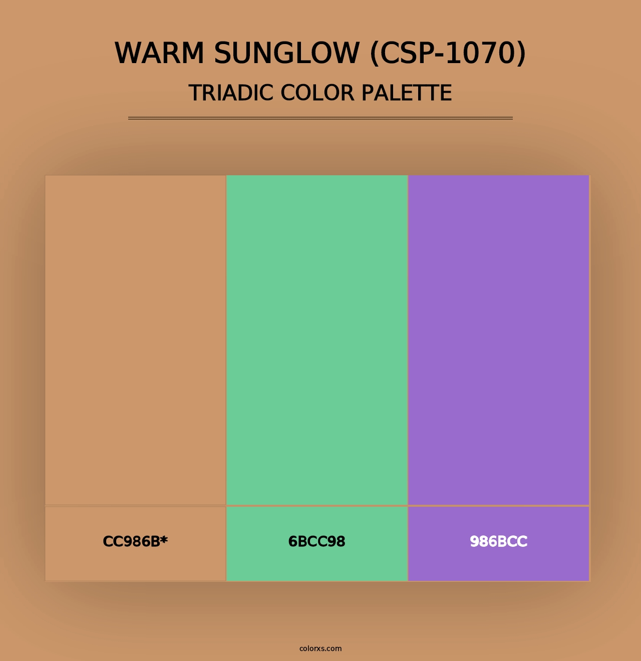 Warm Sunglow (CSP-1070) - Triadic Color Palette