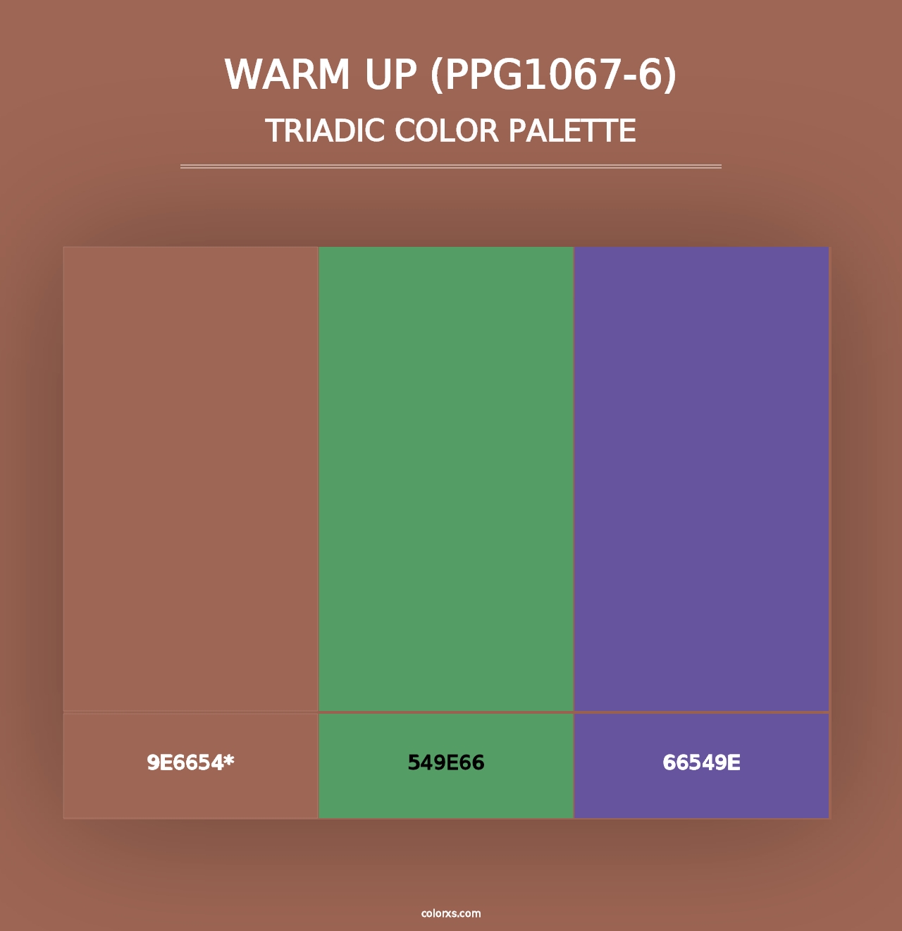 Warm Up (PPG1067-6) - Triadic Color Palette