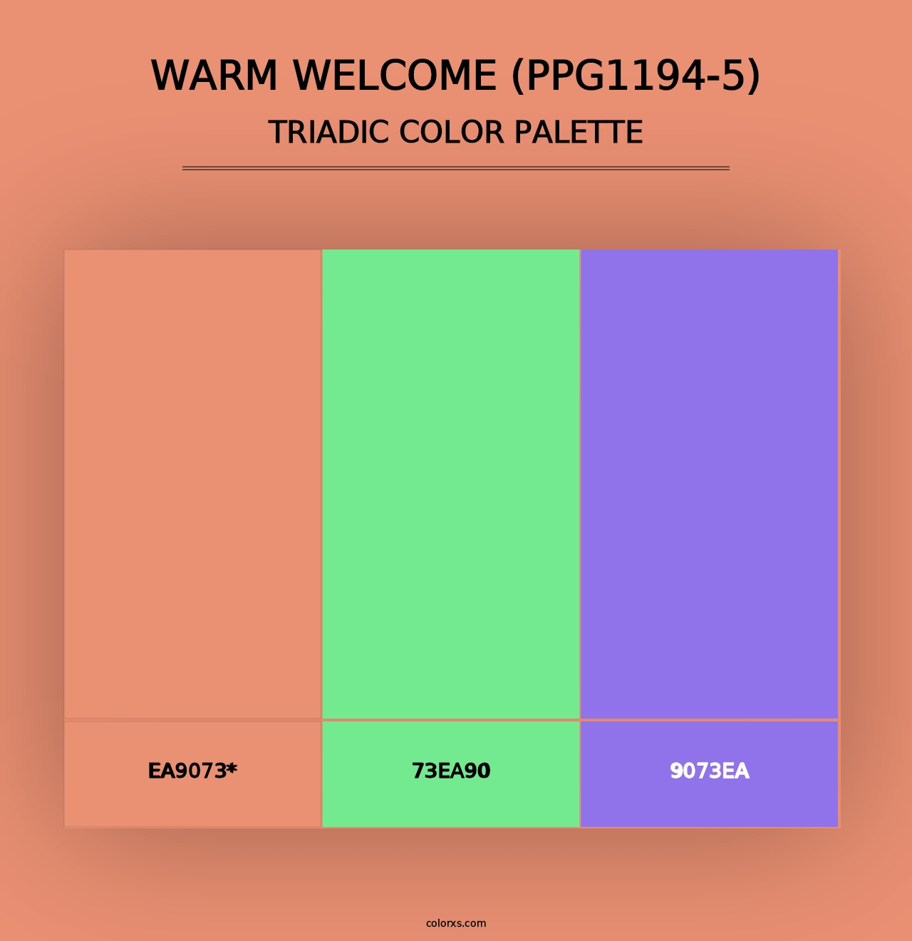 Warm Welcome (PPG1194-5) - Triadic Color Palette