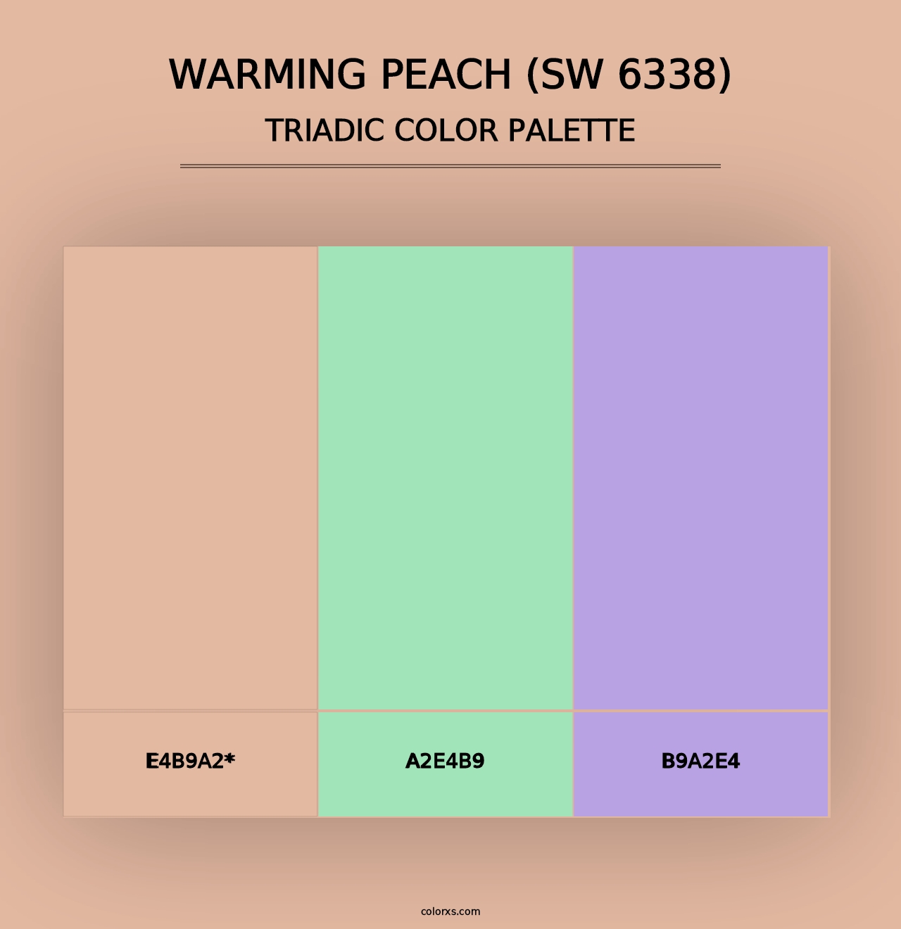 Warming Peach (SW 6338) - Triadic Color Palette