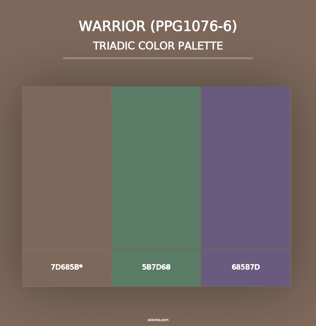 Warrior (PPG1076-6) - Triadic Color Palette