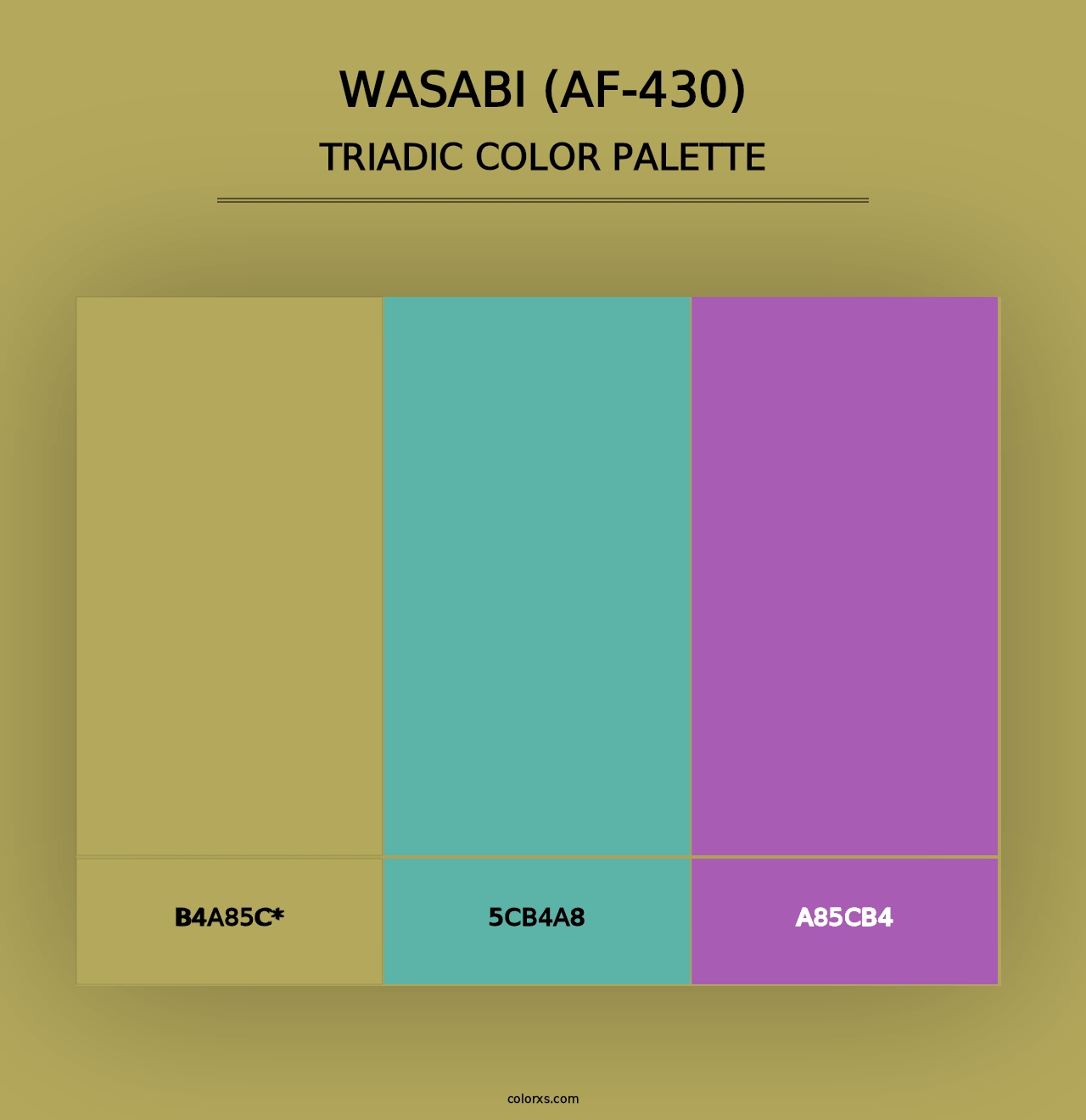 Wasabi (AF-430) - Triadic Color Palette