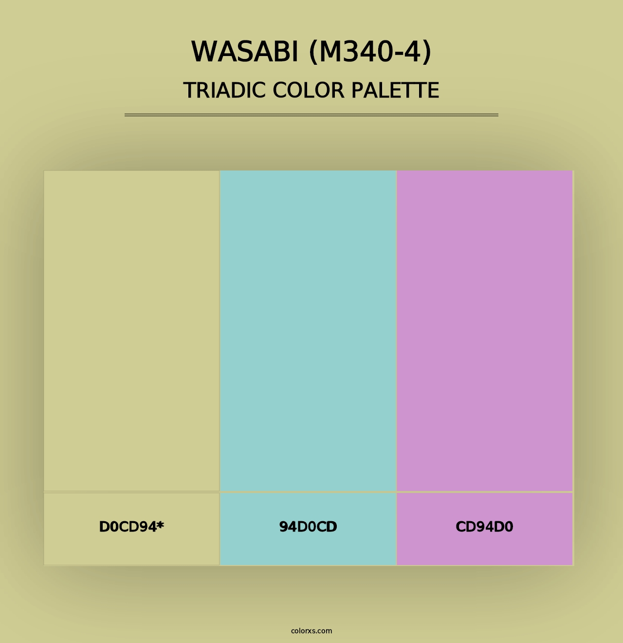 Wasabi (M340-4) - Triadic Color Palette