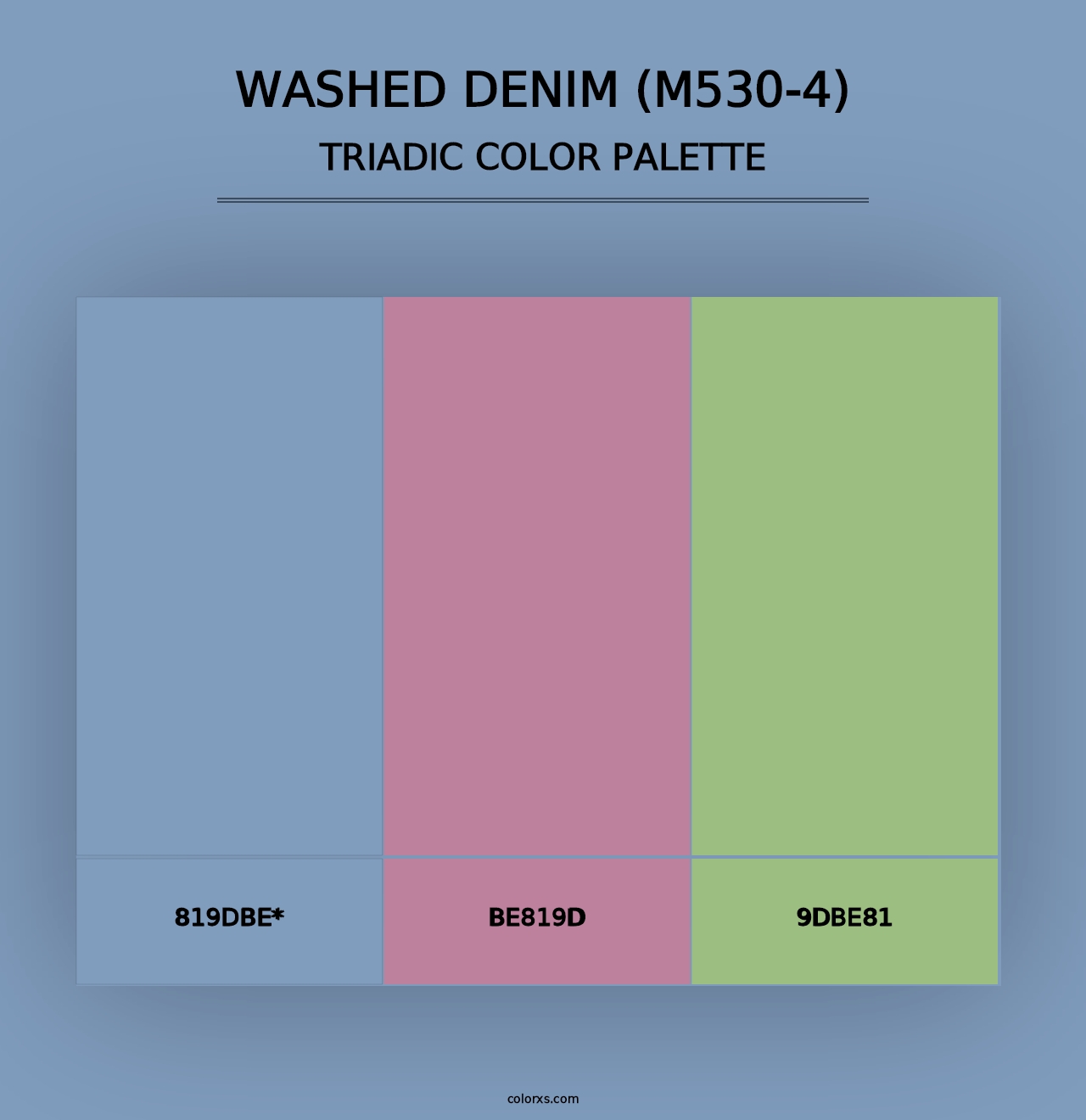 Washed Denim (M530-4) - Triadic Color Palette