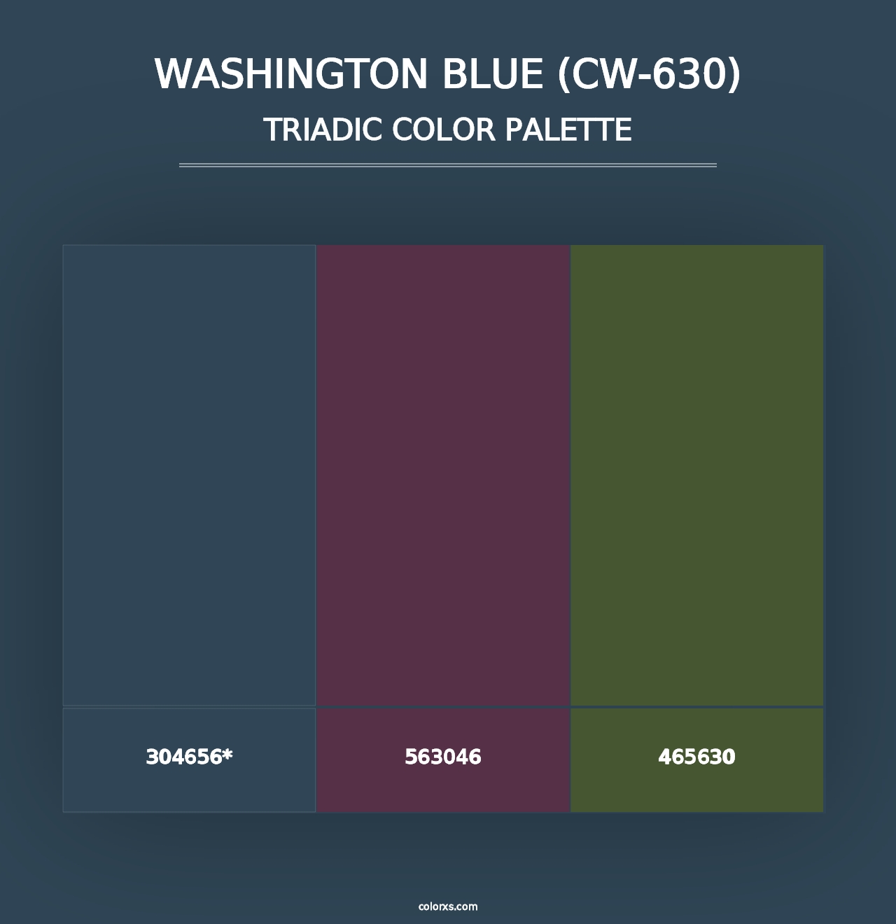 Washington Blue (CW-630) - Triadic Color Palette