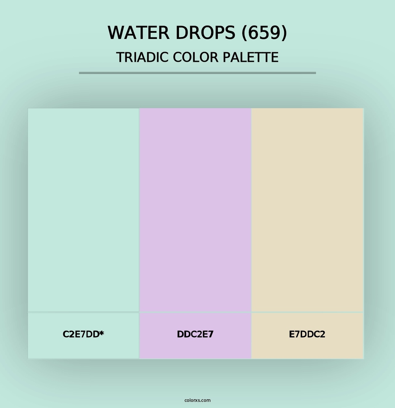 Water Drops (659) - Triadic Color Palette