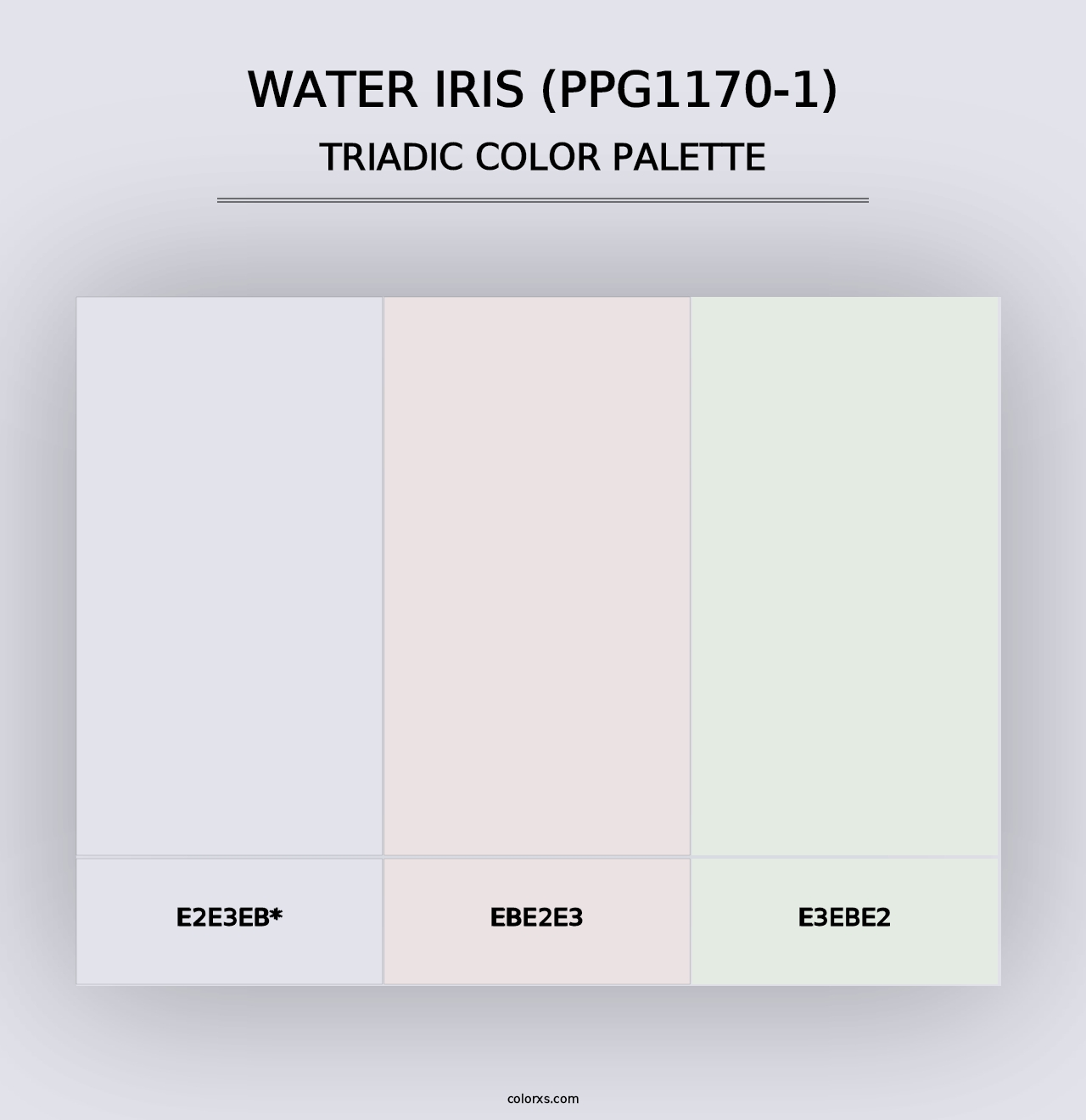 Water Iris (PPG1170-1) - Triadic Color Palette