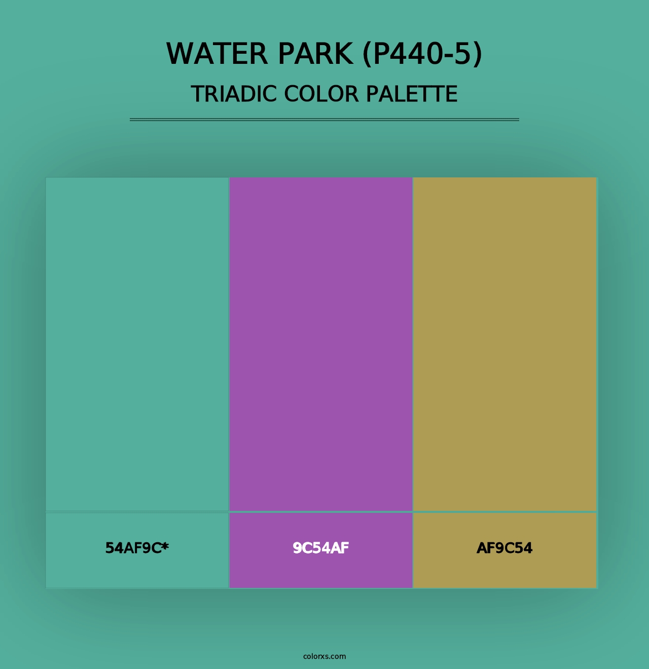 Water Park (P440-5) - Triadic Color Palette