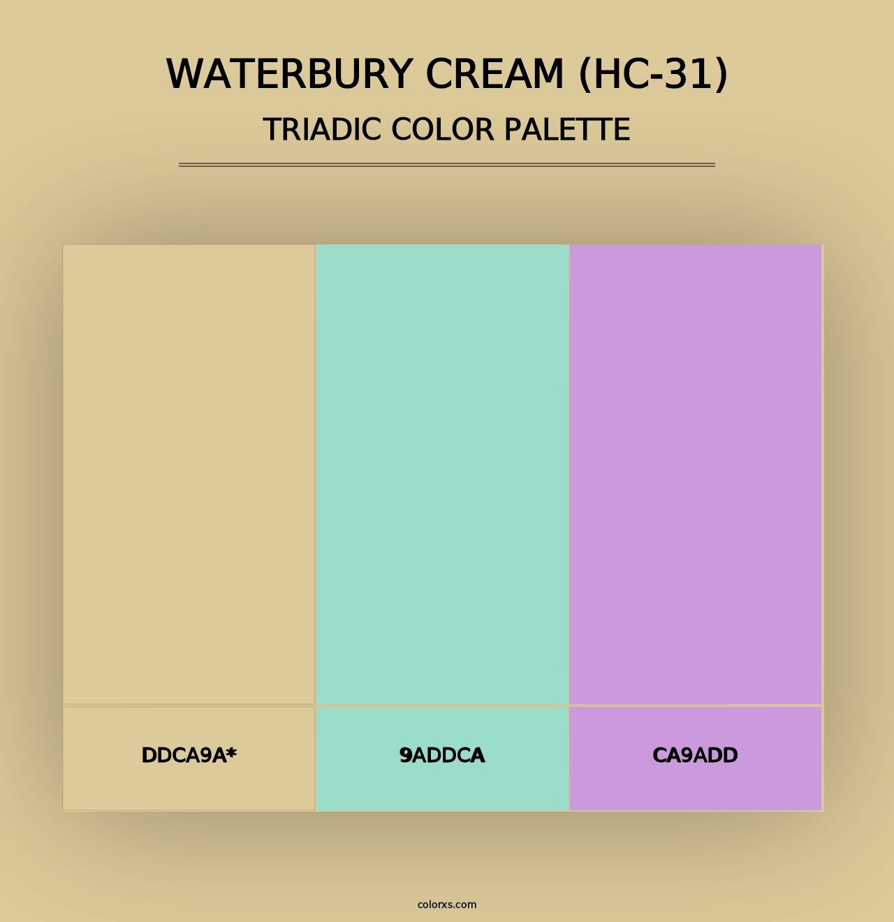 Waterbury Cream (HC-31) - Triadic Color Palette