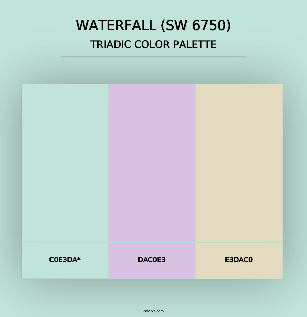 Waterfall (SW 6750) - Triadic Color Palette