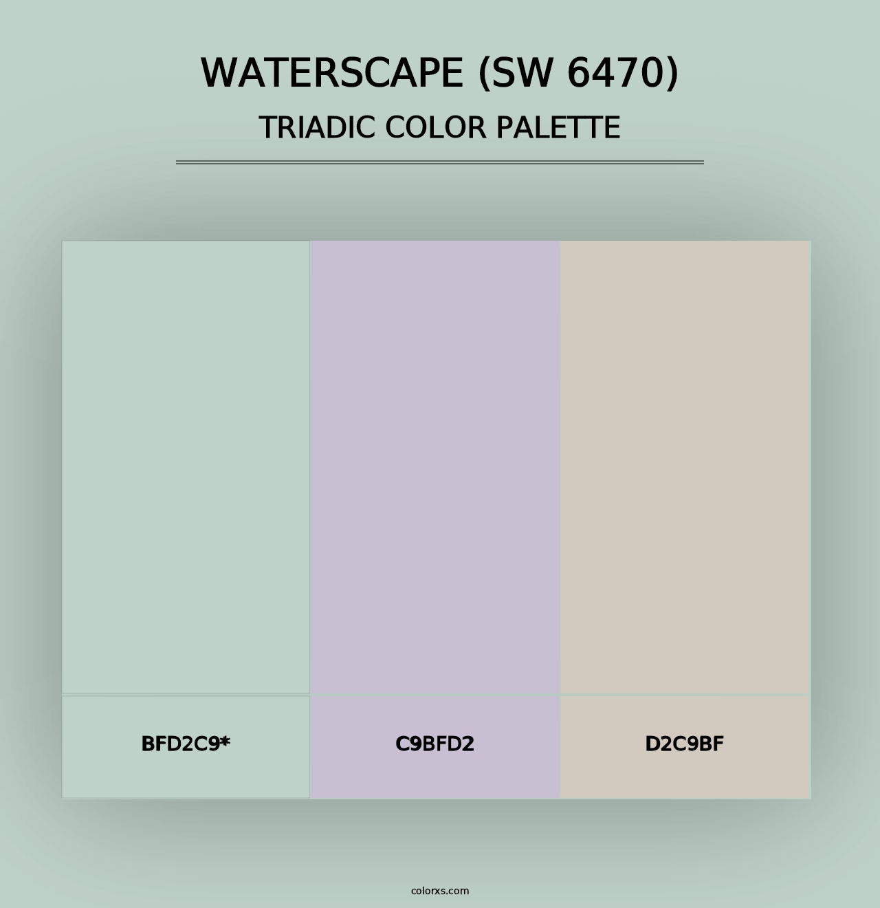 Waterscape (SW 6470) - Triadic Color Palette